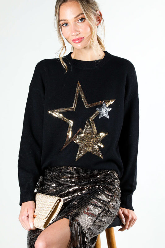 Sequin Stars Sweater