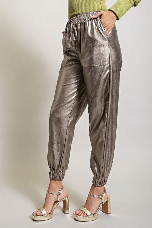 Metallic Jogger Pants