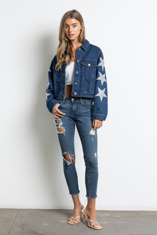 Denim Star Patch Jacket