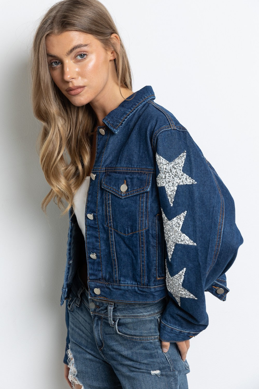 Denim Star Patch Jacket