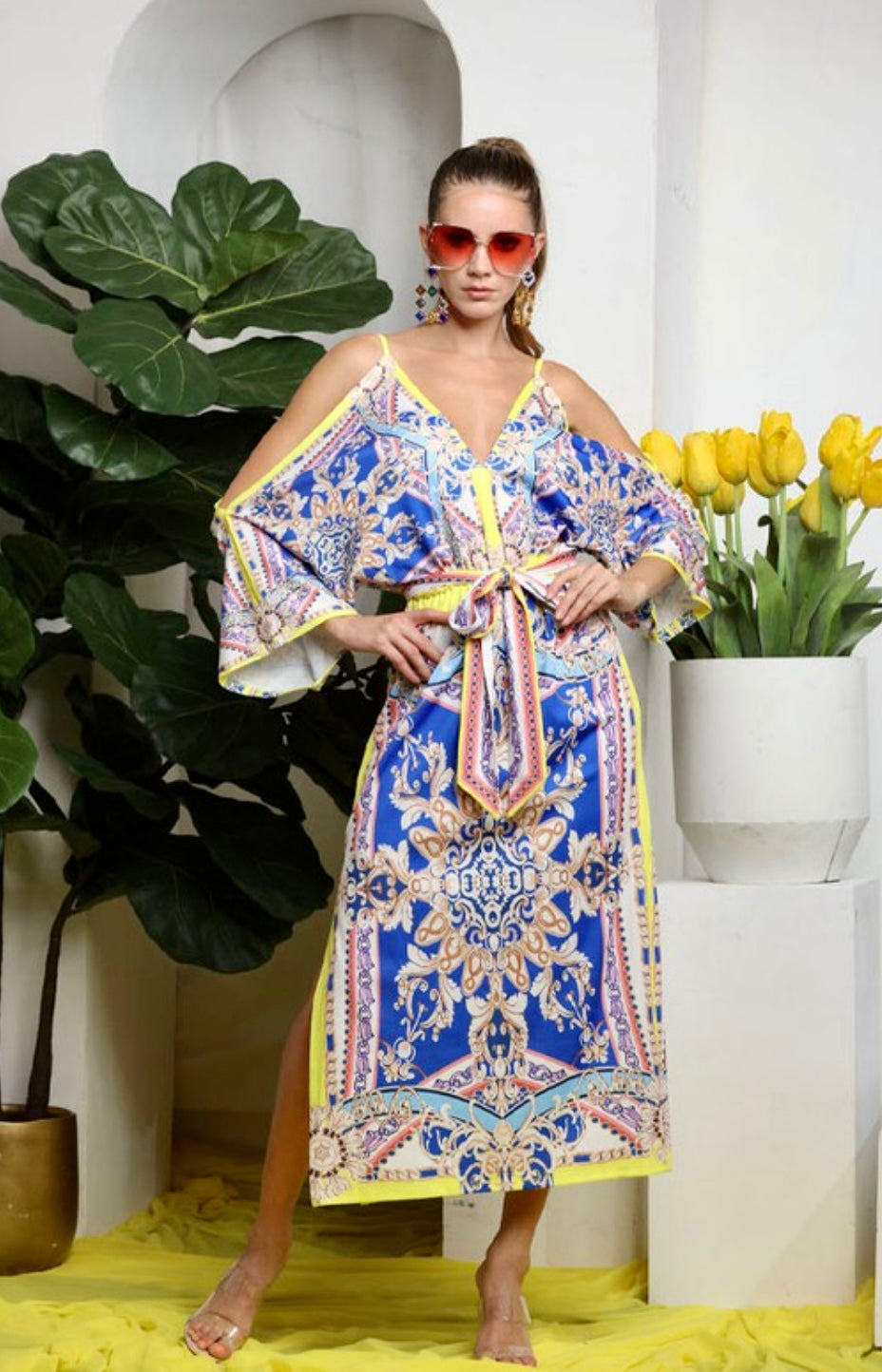 Print Kaftan Dress