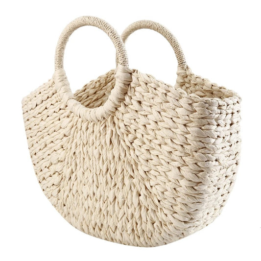 Raffia Ivory Handbag