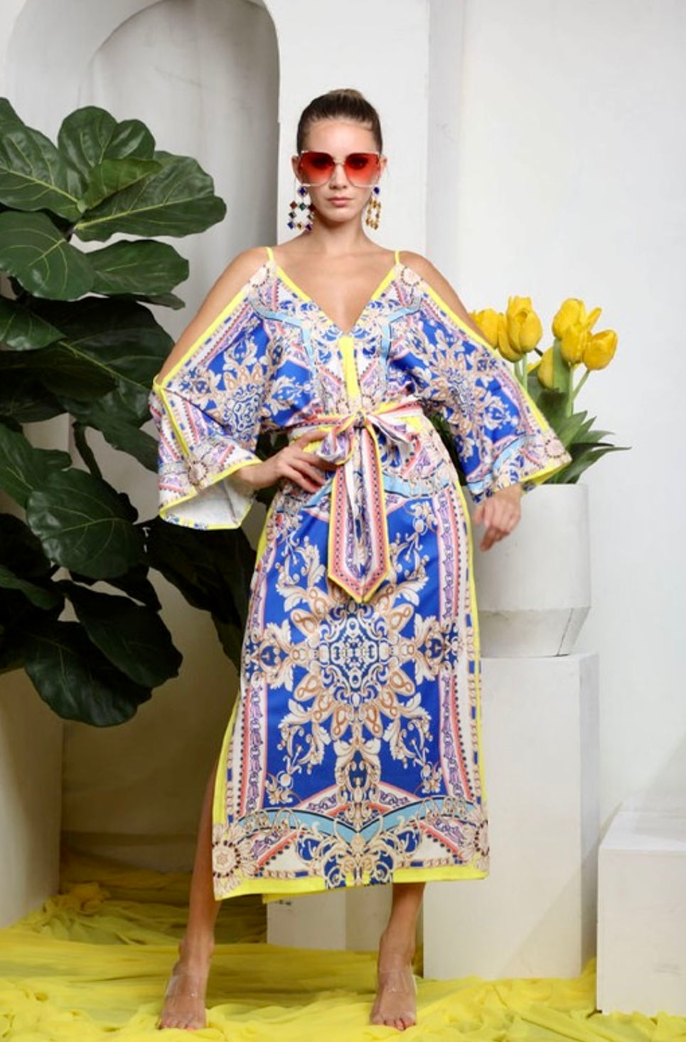 Print Kaftan Dress