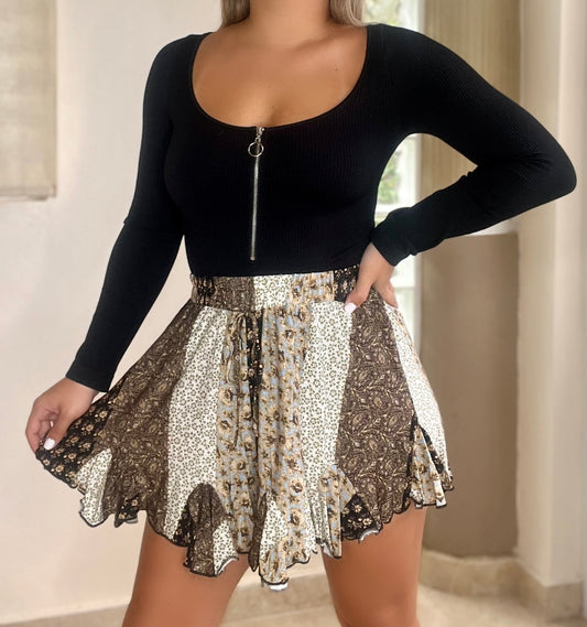 Floral Patch Skort