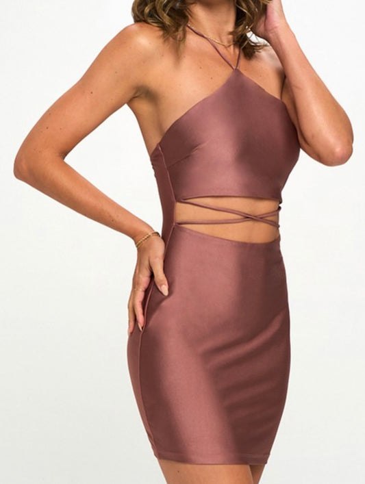 Halter Cutout Dress