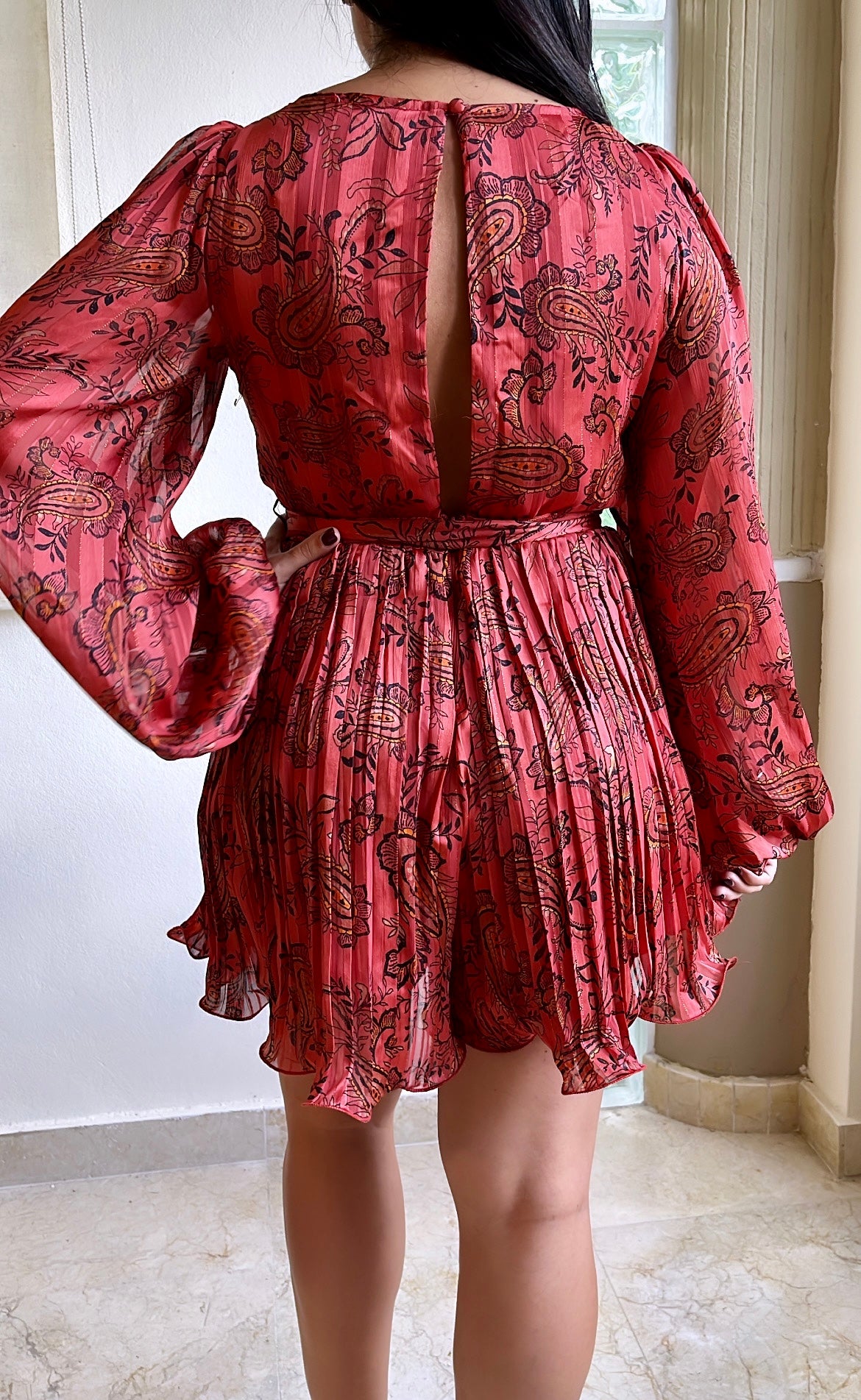 Satin Print Mini Romper