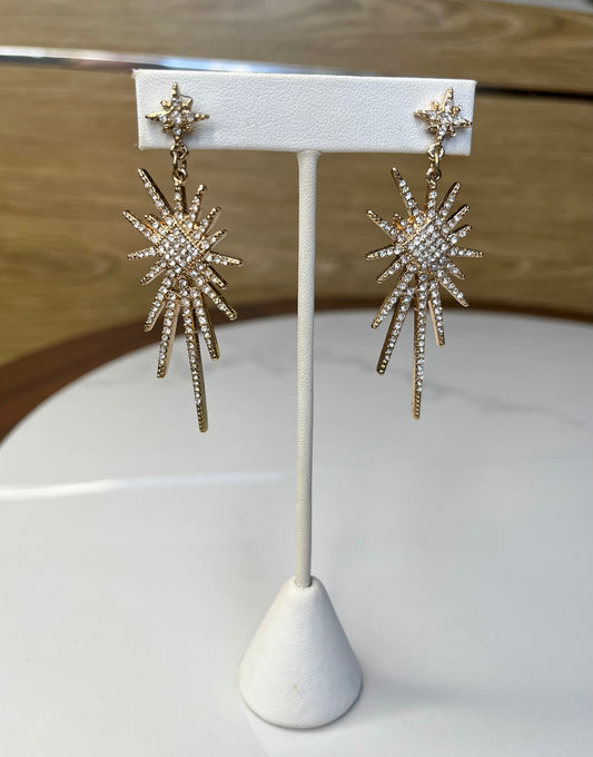 Star bright Rhinestones Earrings