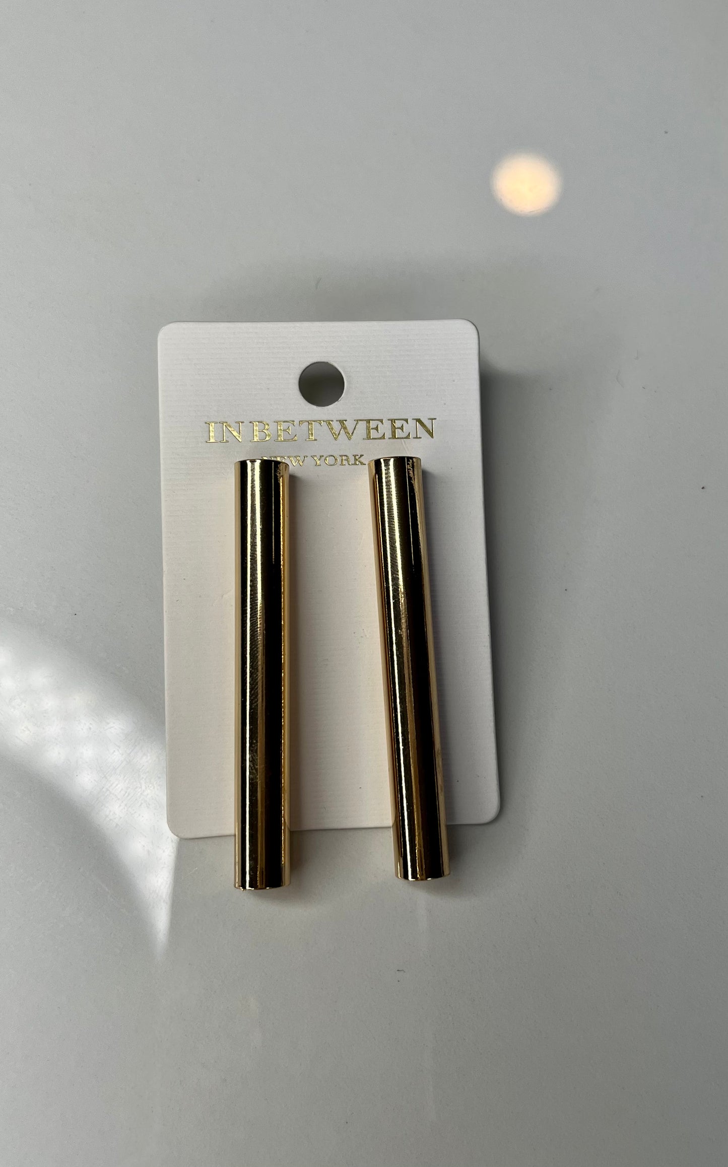 Gold tube Earrings