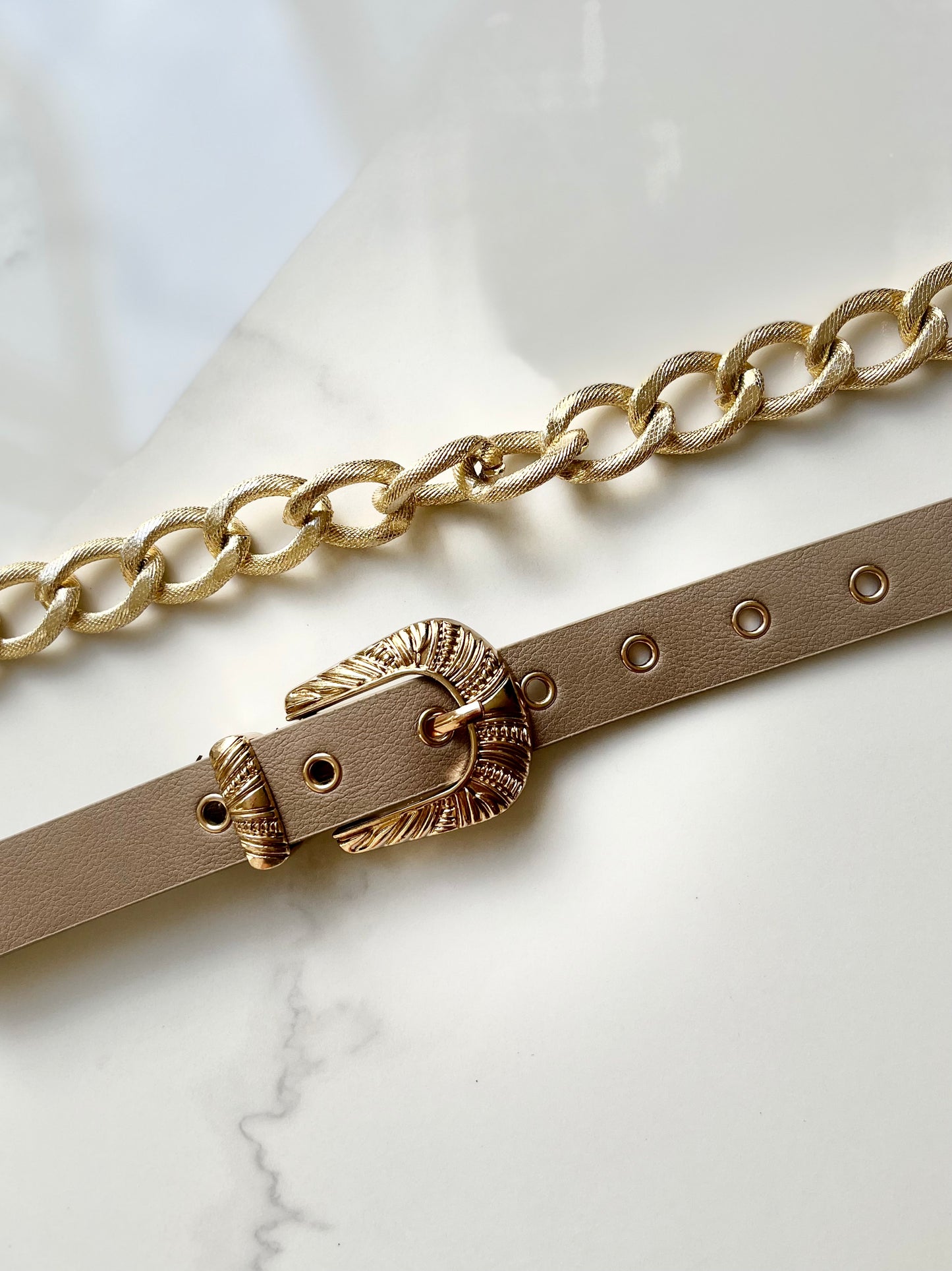 Chain Leather Belt