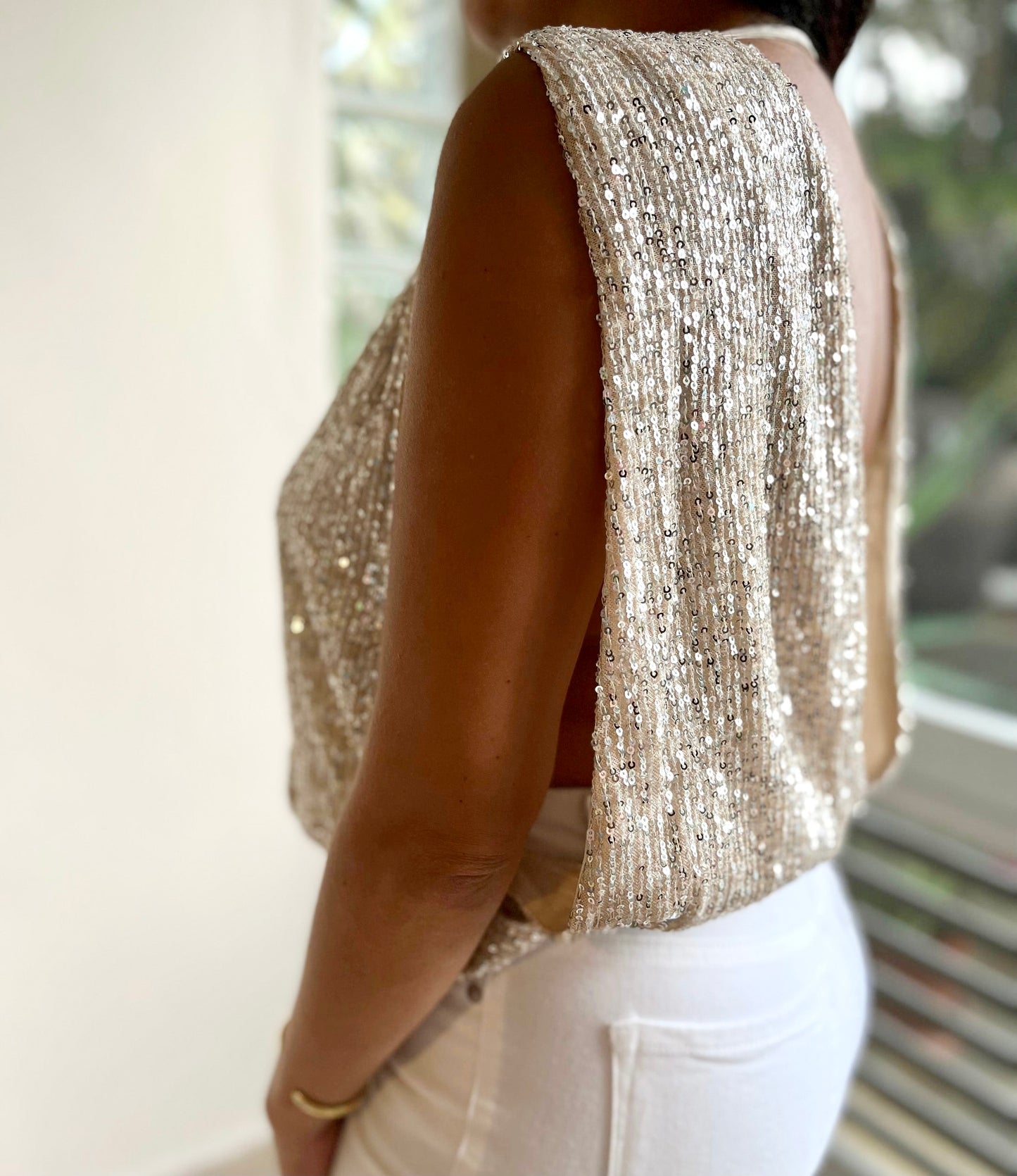 Sleeveless Sequin Top